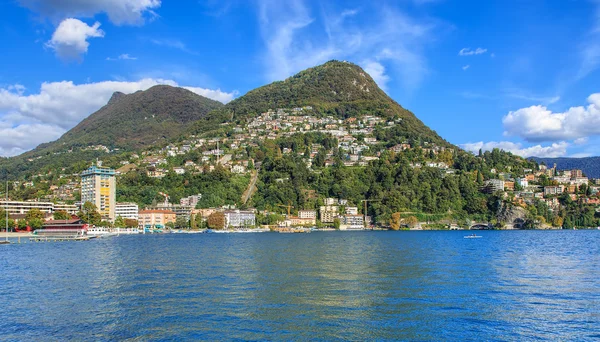 Luganosjøen i Sveits – stockfoto