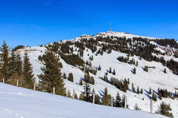 Δες στο Mount Rigi στις Ελβετικές Άλπεις το χειμώνα — Φωτογραφία Αρχείου