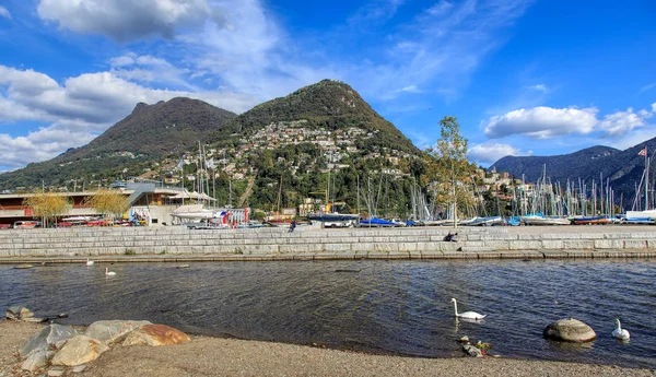 Blick in die Stadt Lugano, Schweiz — Stockfoto