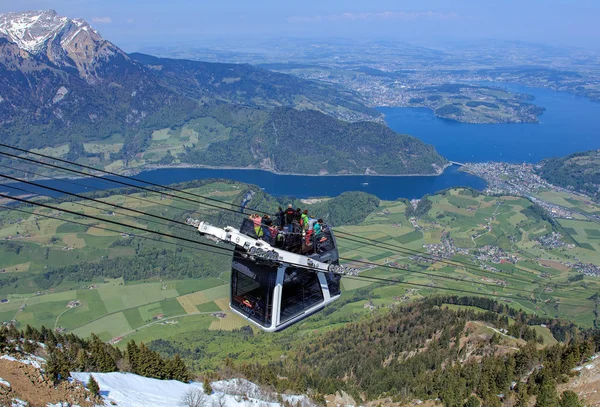 Stanserhorn Cabrio teleferik İsviçre