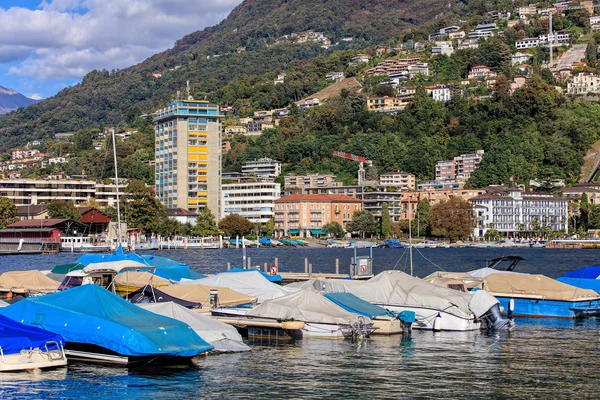 Zobrazit v Lugano, Švýcarsko — Stock fotografie