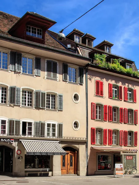 Old town street in Aarau, Svizzera — Foto Stock