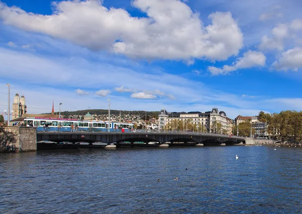 Podul Quaibrucke din Zurich, Elveția — Fotografie, imagine de stoc