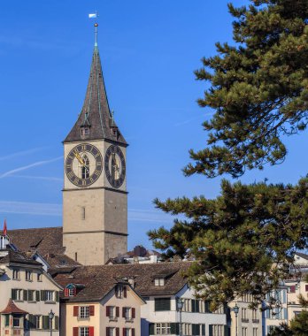 St. Peter Kilise Zürih, İsviçre saat kulesi