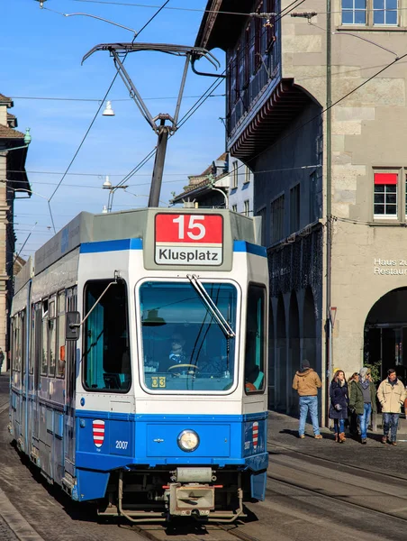 취리히, 스위스에서 트램 — 스톡 사진