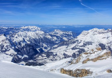 Alpler, Mt. Titlis İsviçre kış manzarası