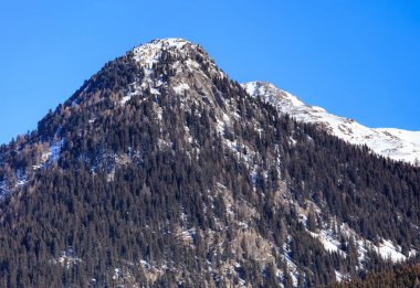 Seehorn Zirvesi dağ, Davos, İsviçre görüldüğü gibi