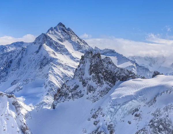 Vista de inverno de Mt. Titlis em Suíça — Fotografia de Stock