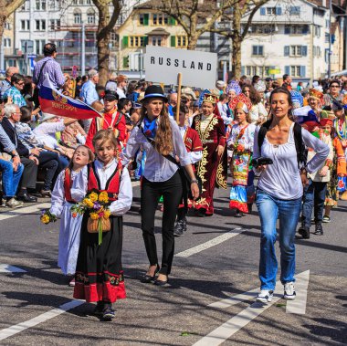 Bahar tatil parade Zurich, İsviçre
