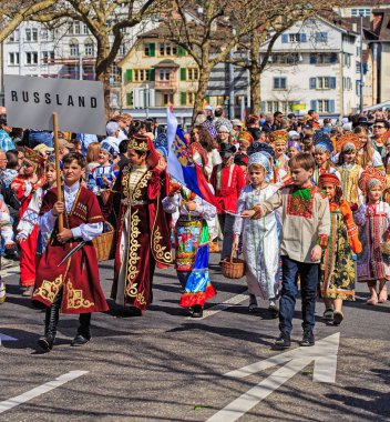 Bahar tatil parade Zurich, İsviçre