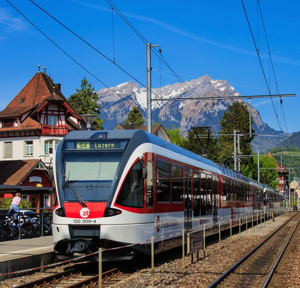 Järnvägsstationen i Stans, Schweiz — Stockfoto