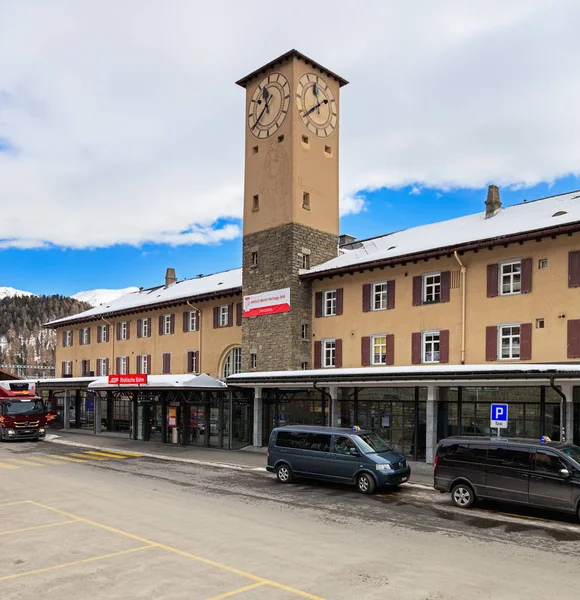 スイスのサンモリッツ駅 — ストック写真