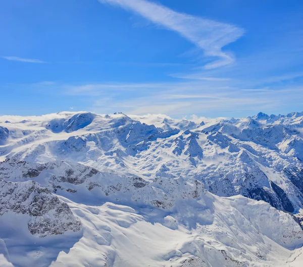 Widok z Mt. Titlis w Szwajcarii w zimie — Zdjęcie stockowe