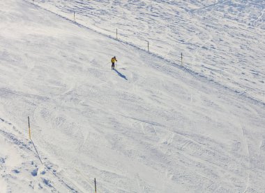Mt. Titlis İsviçre Kayak bir kişi