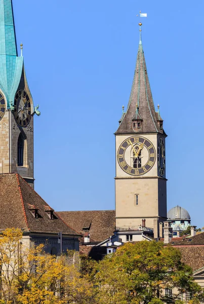 Monumenten van de stad Zürich, Zwitserland — Stockfoto