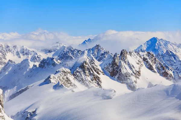 Zimní pohled z Mt. Titlis ve Švýcarsku — Stock fotografie