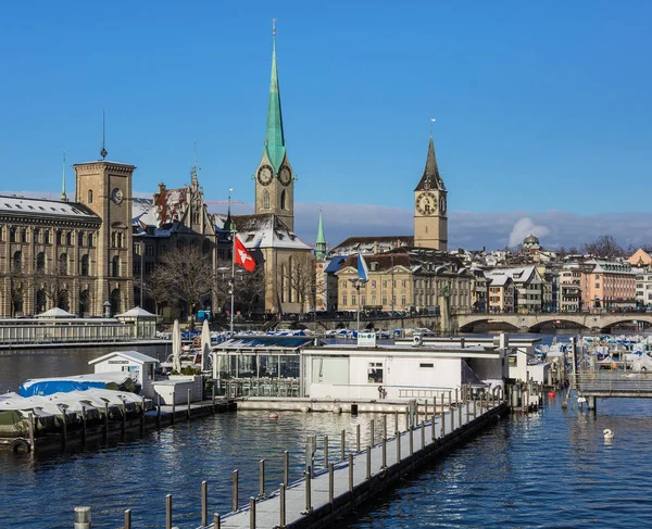 Invierno en Zurich, Suiza — Foto de Stock