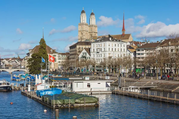 Ciudad de Zurich en invierno — Foto de Stock