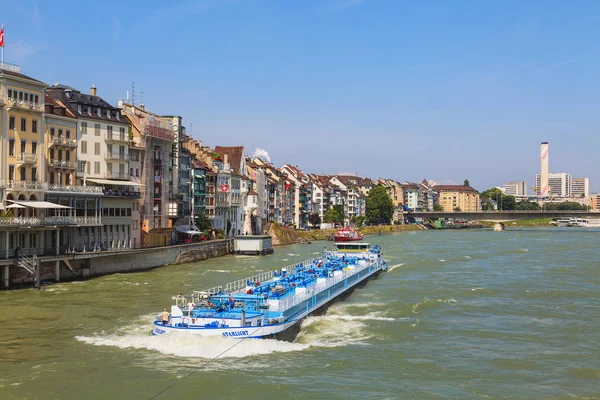 The Rhine river in Basel, Switzerland — Stock Photo, Image