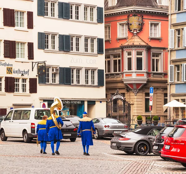 Città di Zurigo in occasione della Giornata nazionale svizzera — Foto Stock