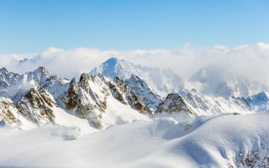 Mt. Titlis İsviçre kış manzarası