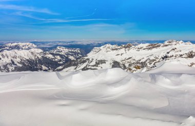 Mt. Titlis İsviçre kış manzarası