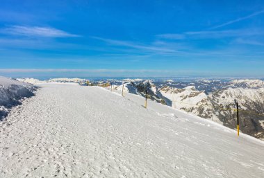 Mt. Titlis İsviçre kış manzarası