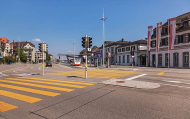 Hauptbahnhofplatz Meydanı Solothurn, İsviçre