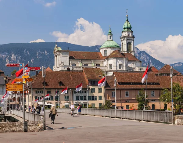 Zobrazit v městě Solothurn, Švýcarsko — Stock fotografie