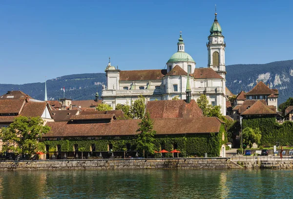 瑞士 Solothurn 城市的旧城 — 图库照片