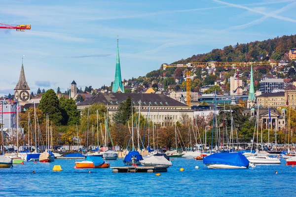 瑞士苏黎世市查看从苏黎世湖 — 图库照片