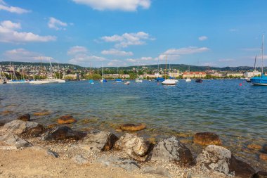 Lake Zurich İsviçre, Zürih'ten şehir görüntülemek