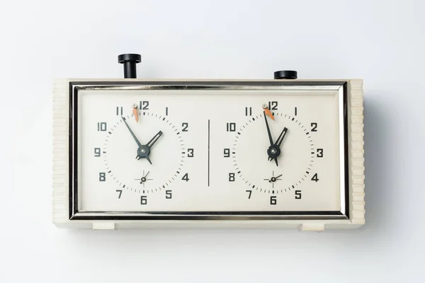 Chess clock on a white background — Stock Photo, Image