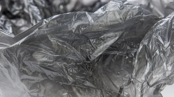 Black Plastic bag close-up. Background texture