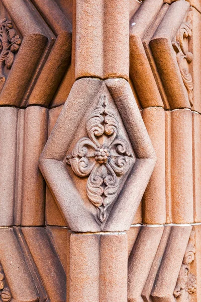 Decoração na entrada da Abadia de Jedburgh nas Fronteiras Escocesas — Fotografia de Stock