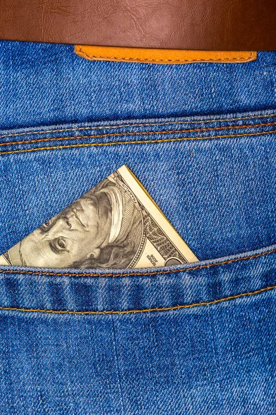 Closeup of president  Benjamin Franklin on one hundred US Dollar — 스톡 사진