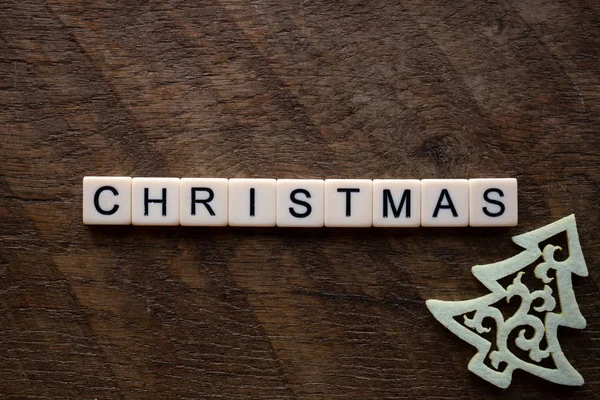 Mot Noël Avec Des Lettres Scrabble — Photo