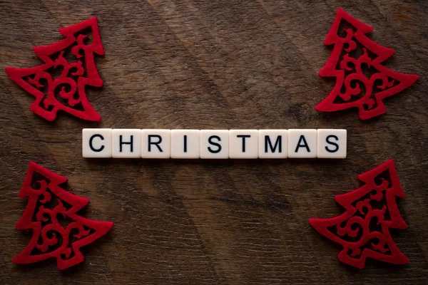 Egy Karácsonyi Szó Scrabble Betűkkel — Stock Fotó