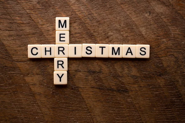 Mot Noël Avec Des Lettres Scrabble — Photo