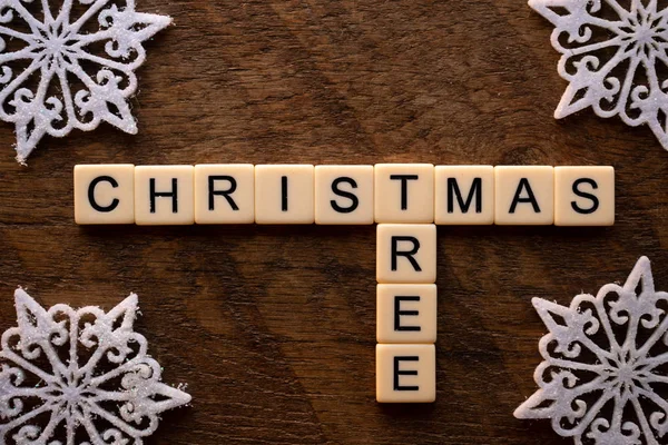 Mot Noël Avec Des Lettres Scrabble — Photo