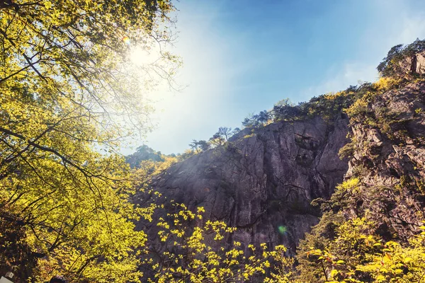 美丽的山景观的雪岳山国家公园，S — 图库照片