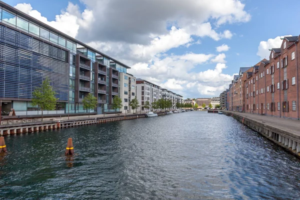 Paisagem da cidade, Copenhaga, Dinamarca, vista para o canal Vesterbro — Fotografia de Stock