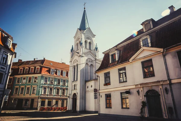 Riga, Lettonie, rues de la vieille ville, architecture, voyage en t — Photo