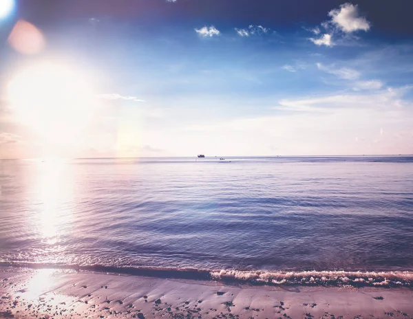 レトロな海の日没の風景、美しい風景 — ストック写真