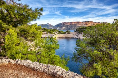 Güzel deniz manzarası, Fransız Rivierası, Calanques