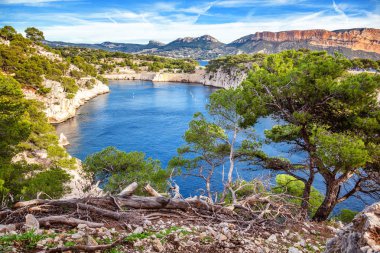 Güzel deniz manzarası, Fransız Rivierası, Calanques
