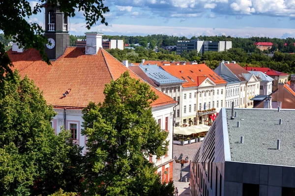 Město krajiny, ulice v Tartu, Estonsko — Stock fotografie