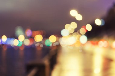 Soyut, güzel bokeh hafif gece şehir ve