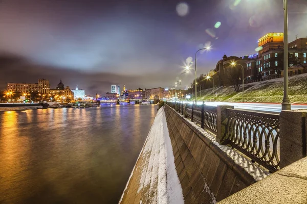Piękny gród, Moskwa nocą, stolicy Rosji, cit — Zdjęcie stockowe