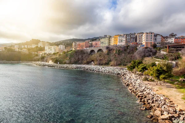 Bastia, a maior cidade e porto da ilha da Córsega, Fran — Fotografia de Stock